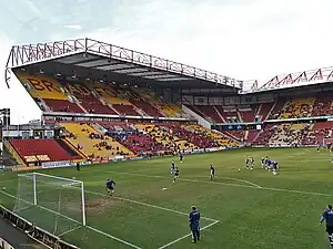 Der Sunwin Stand im Valley Parade im Februar 2008