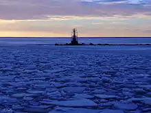 Eisfelder beim Hafen Rohuküla