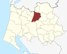 Lage des Horne Sogn in der Varde Kommune