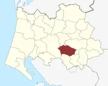 Lage des Næsbjerg Sogn in der Varde Kommune