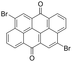 Strukturformel von Dibromanthanthron(Vat Orange 3, Pigment Red 168)