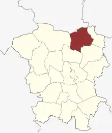 Lage des Bække Sogn in der Vejen Kommune