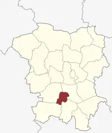 Lage des Hjerting Sogn in der Vejen Kommune
