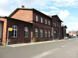 Empfangsgebäude des Bahnhofs Velgast