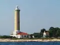 Der Leuchtturm Veli Rat am nordwestlichen Kap der Insel