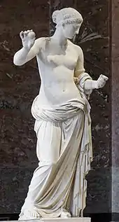 Die Venus von Arles, römische Kopie, vielleicht nach einem praxitelischen Original, im 17. Jahrhundert restauriert (Louvre)
