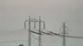 Verdrillung im Spannfeld einer 420 kV-Leitung in Schweden