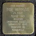 Stolperstein für Inge Markuse (Helenenwallstraße 1)