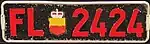 Ehemaliges Versuchs-Schild Liechtenstein 1933-1977 (Beispiel)
