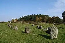 Schiffssetzung im Gräberfeld Vätteryd
