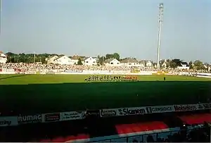 Das Stadion am 30. Juli 1991 beim Spiel Viking Stavanger gegen Manchester United (0:1)