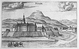 Schloss Stadl an der Raab 1681, einstige Stammburg derer von Stadl seit 1265