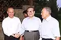 Wladimir Putin, Jiang Zemin und Nasarbajew in Almaty, 2002