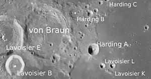Krater von Braun mit Umgebung