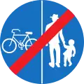 17a-d: Ende des Geh- und Radweges (getrennt geführter Weg)
