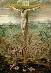 Im Auftrag von Bartholomäus Wagner sowie der Brüder Johann Adrian und Nicolas van der Linde gemalt von Hans Vredeman de Vries