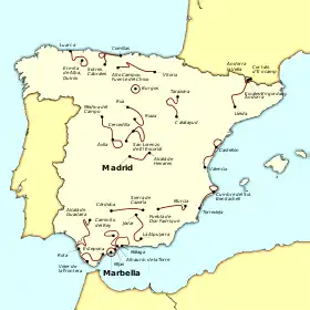 Karte Vuelta a España 2015
