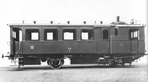 Typischer Kittel-Dampftriebwagen mit Kittel-Kopf: Triebwagen DW 8 der Königlich Württembergische Staats-Eisenbahnen für den normalspurigen Vollbahnbetrieb, um 1900