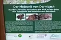 Infotafel an der Emberghütte zum Meteoritenfund (1924)