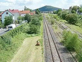 Bahnanlagen am Bahnhof in Dorndorf von Westen