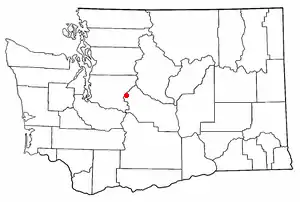Lage von Snoqualmie Pass im Kittitas County an der Grenze zum King County