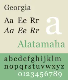 Schriftbeispiel für Georgia