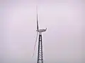 Nordex (Südwind) S77 mit 111,5&nbsp;m hohem Stahlfachwerkturm bei Hilgershausen, Hessen