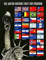US-Poster zur Gründung der Vereinten Nationen