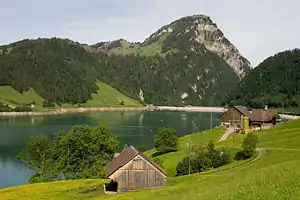 Wägitalersee mit Blick nach Innerthal