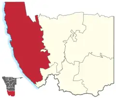 Karte Lüderitz in Namibia