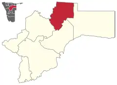 Karte Grootfontein in Namibia
