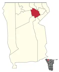Karte Ogongo in Namibia