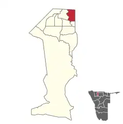Karte Okaku (Wahlkreis) in Namibia