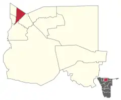 Karte Onayena in Namibia