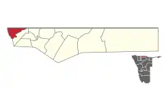 Karte Ongenga in Namibia