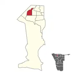 Karte Oshakati-West in Namibia