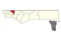 Karte Oshikango in Namibia
