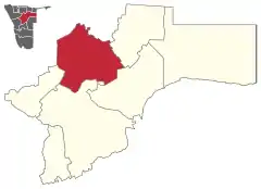 Karte Kombat in Namibia