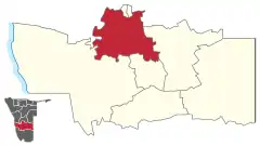 Karte Kalkrand in Namibia