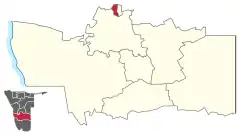Karte Rehoboth-Stadt (West) in Namibia