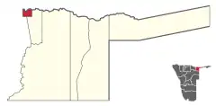 Karte Rundu in Namibia