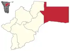 Karte Tsumkwe in Namibia