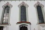 Außenfassade mit Rocailledekor