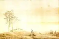 Caspar David Friedrich: Wallfahrt bei Sonnenuntergang, um&nbsp;1805