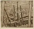 Walter Ophey: Sägewerk, Radierung, 1920–1923, 33,2&nbsp;×&nbsp;40,5&nbsp;cm
