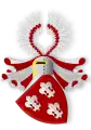Ritterliches Wappen der Familie von Cramm, moderne Darstellung