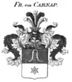 Wappen der Freiherren von Carnap von 1825 im Wappenbuch der Preussischen Monarchie