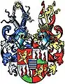 Vermehrtes Wappen der Freiherren Dücker von Hasslau im Wappenbuch des Westfälischen Adels