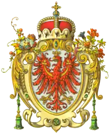 Wappen des erzherzöglich/kaiserlich österreichischen Kronlandes Gefürstete Grafschaft Tirol