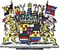 Wappen der Grafen von Gronsfeld-Diepenbroick zu Limpurg-Speckfeld im Wappenbuch des westfälischen Adels